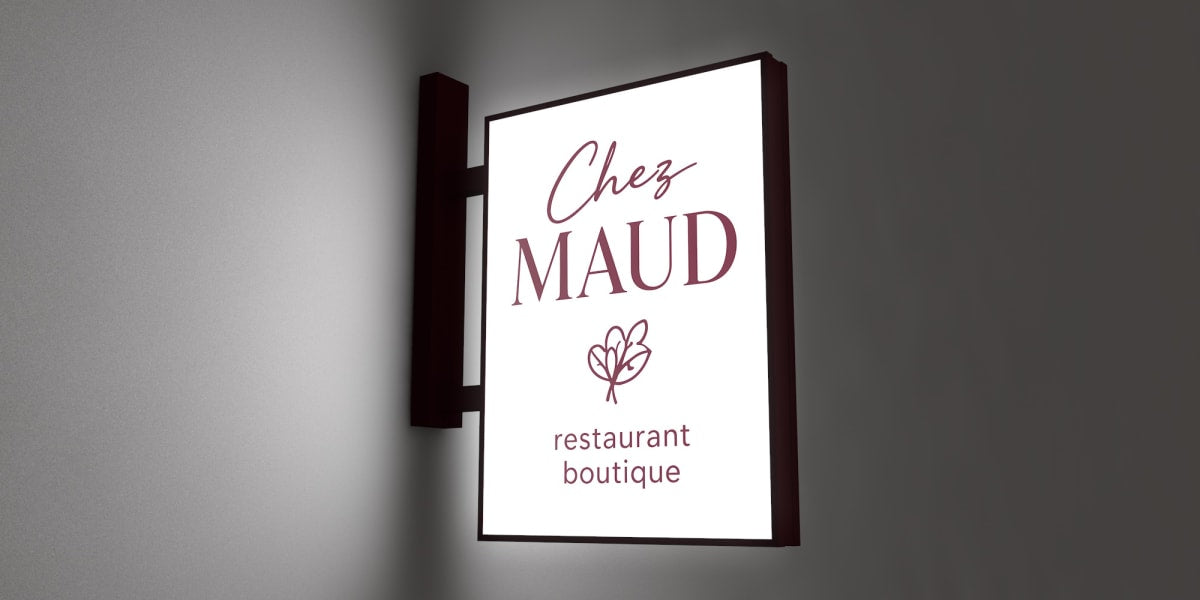 Enseigne Led 3D "Chez"
