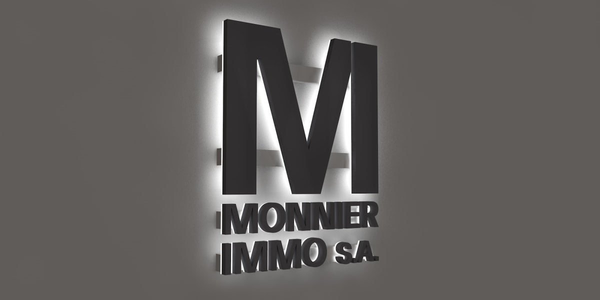 Enseigne Led 3D "M"