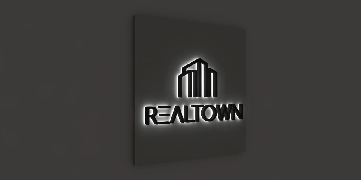 Enseigne Led 3D "REALTOWN 2"