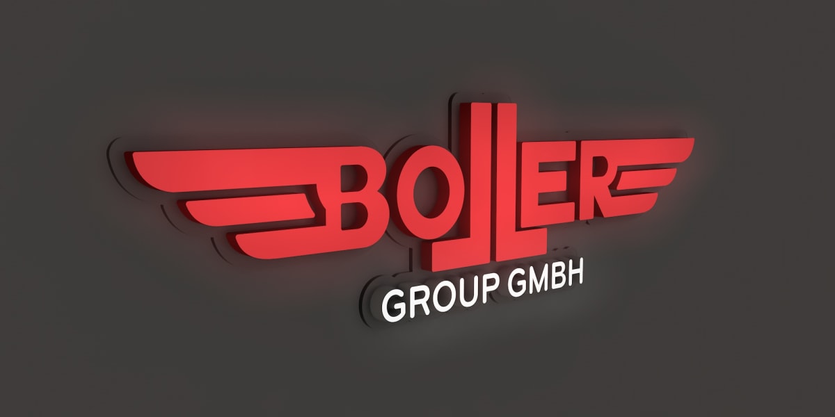 3D-LED-Schild "Boller"