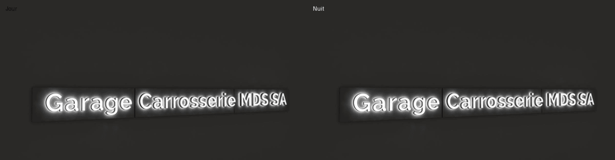 Enseigne Led 3D "Garage MDS"