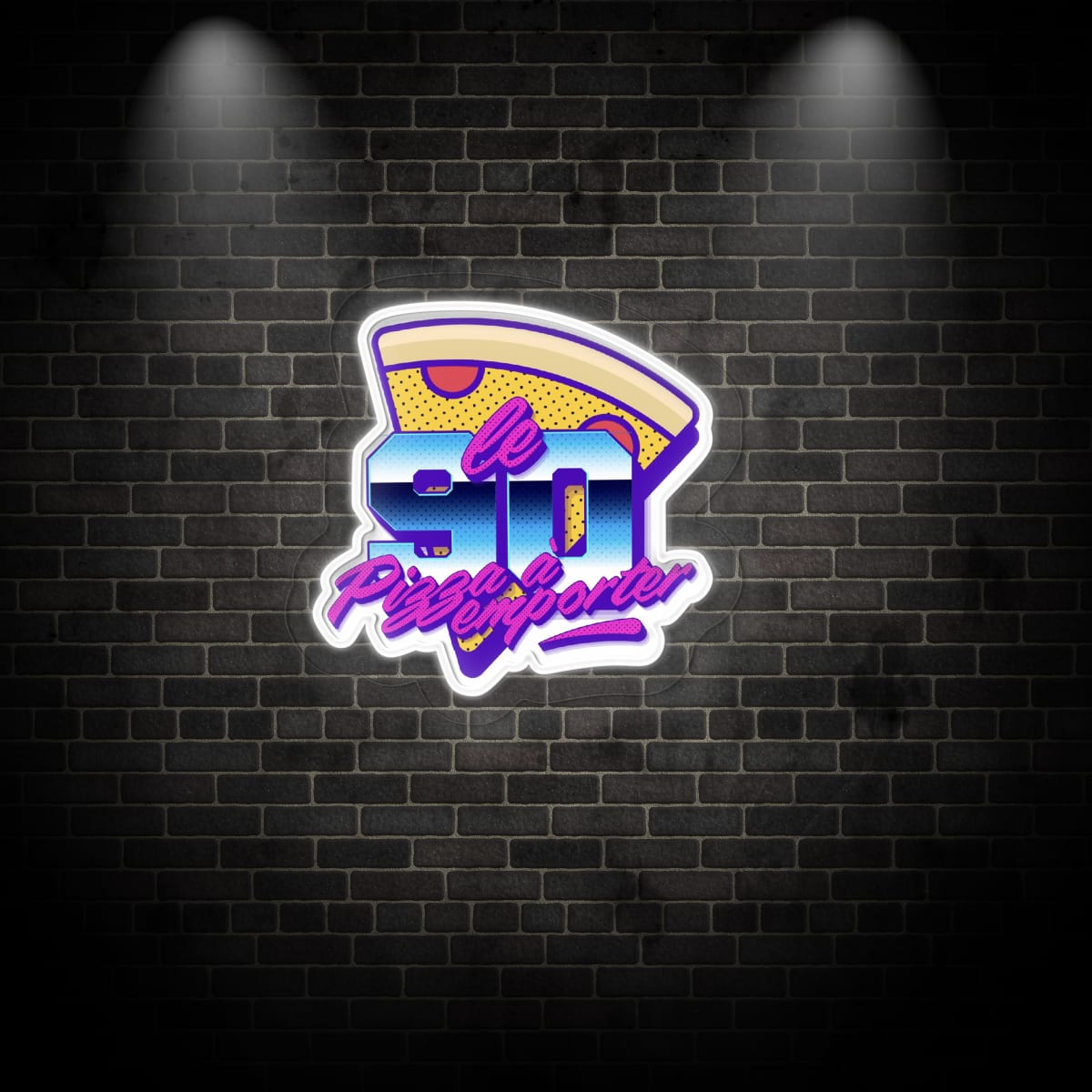 Neon "le pizza a emporter"