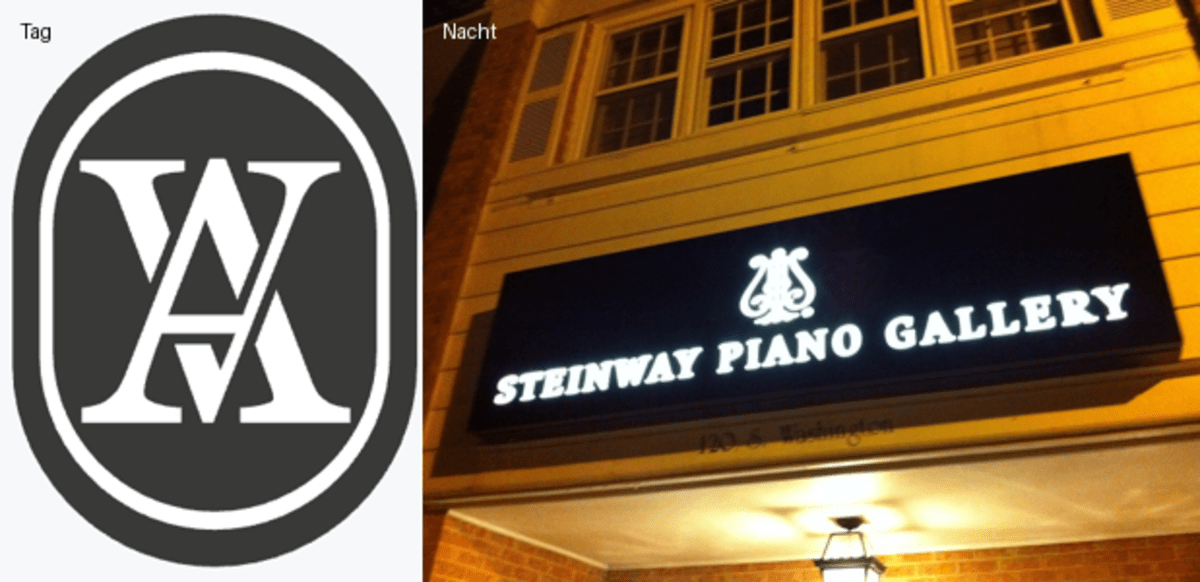 3D-LED-Schild "AV"