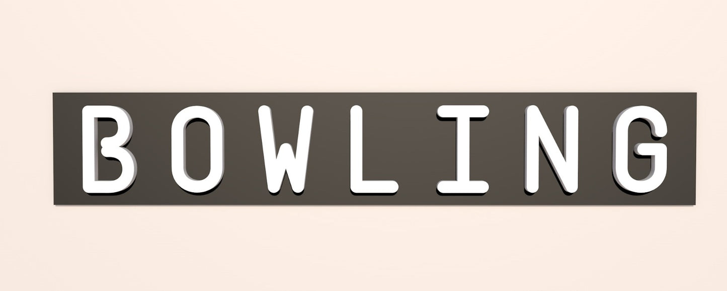 Enseigne Led 3D "Bowling"