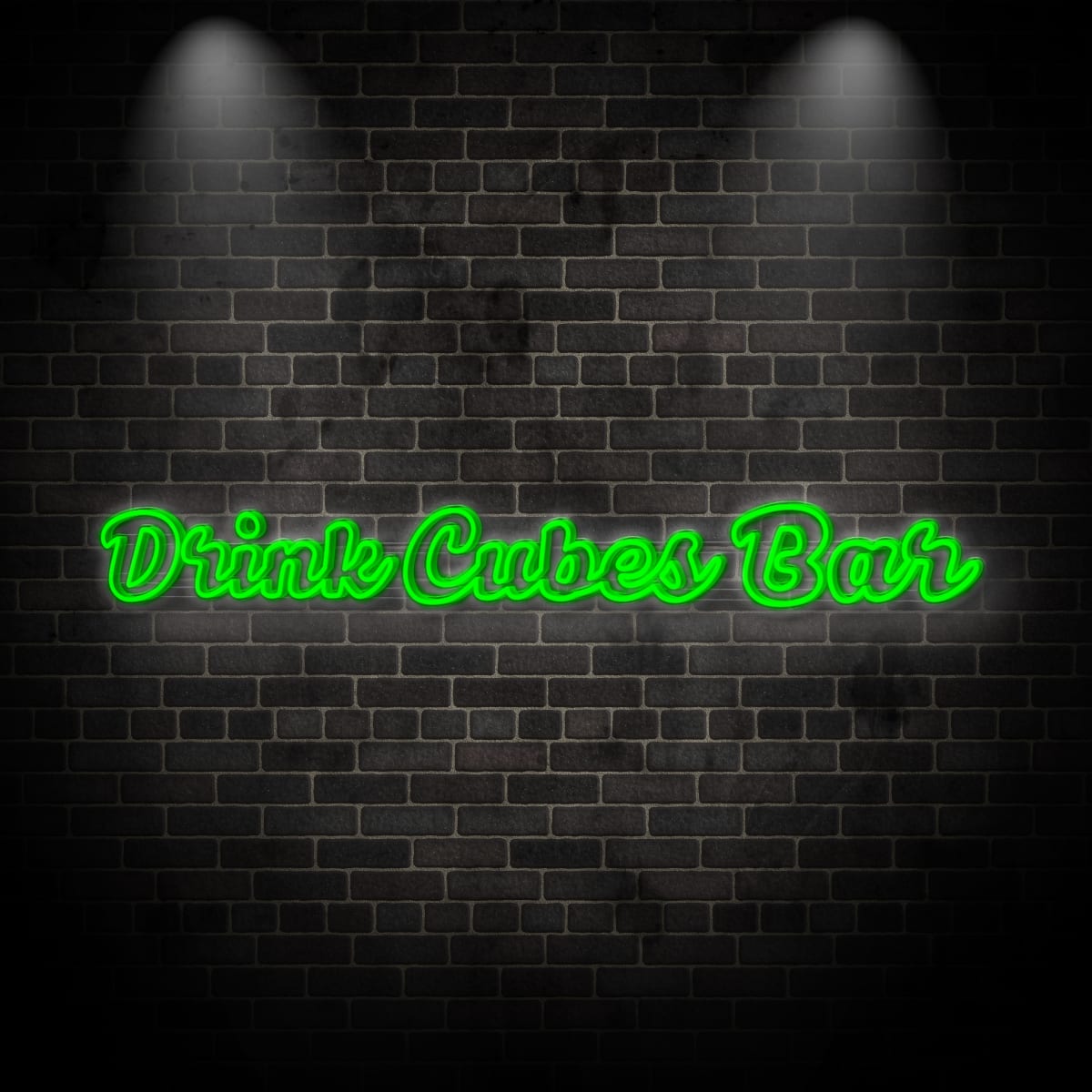 Neon "Drink Cubes Bar"