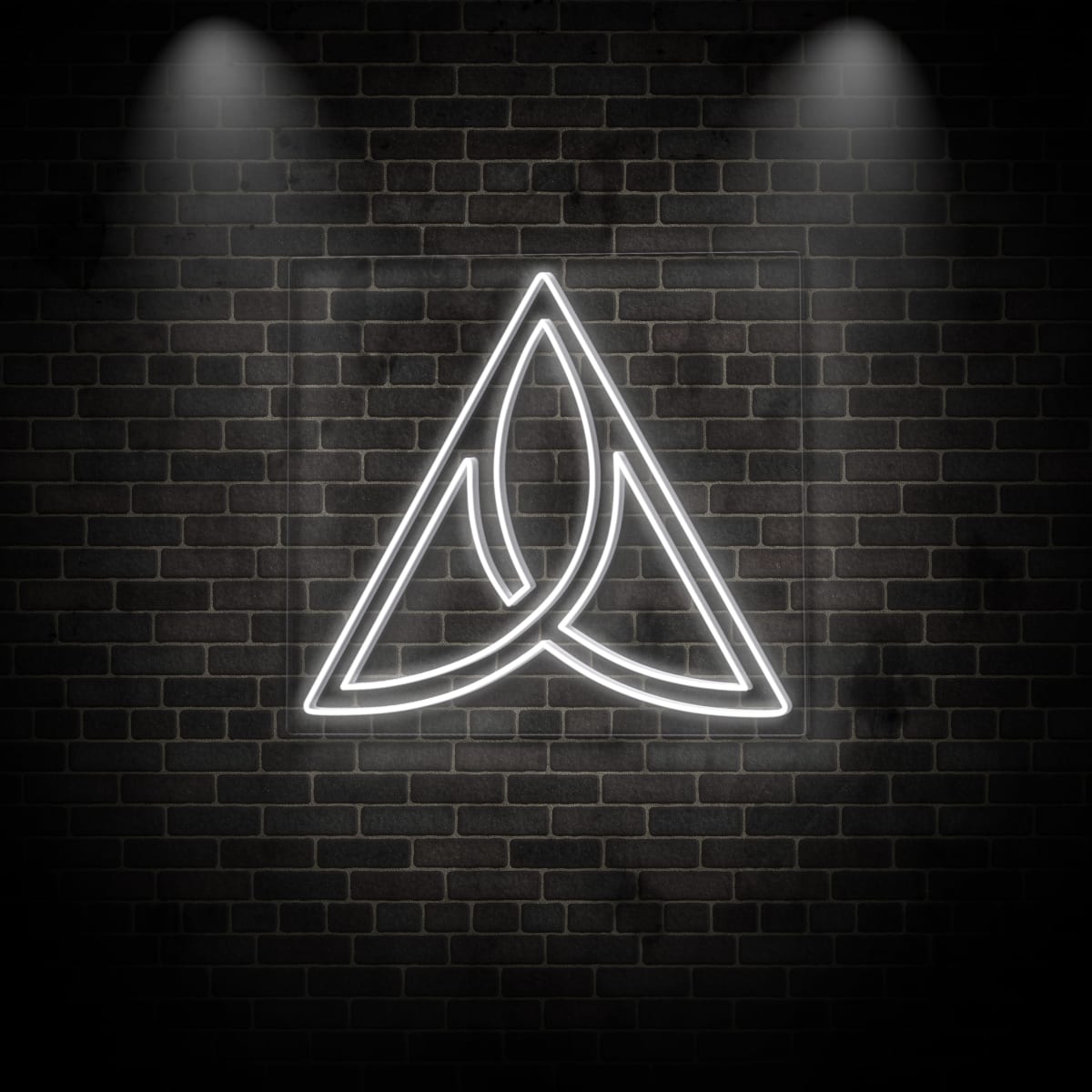 Neon "“triangle logo”"