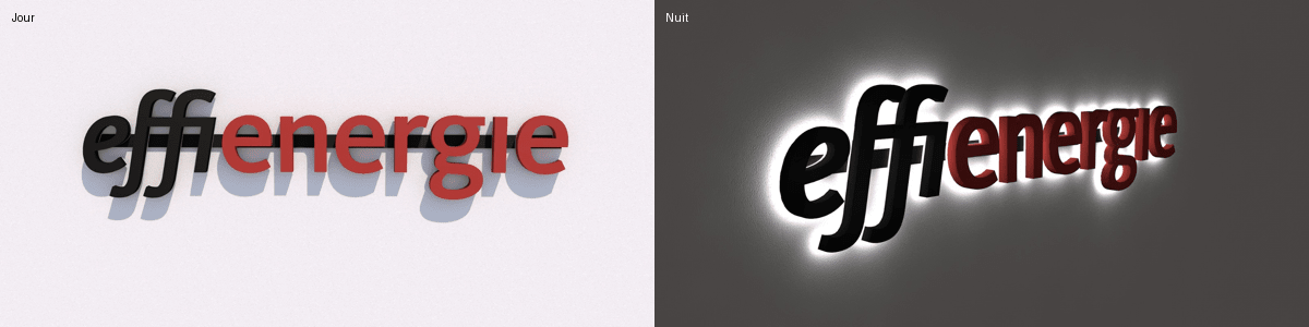 Enseigne Led 3D "Effienergie"