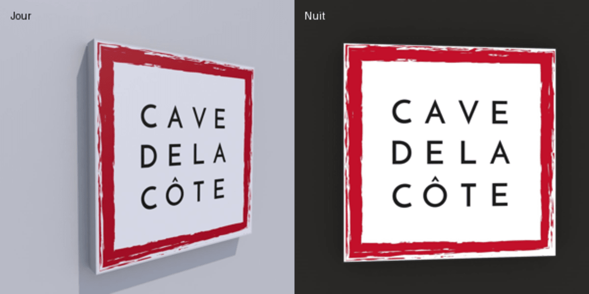 Enseigne Led 3D "Cave"