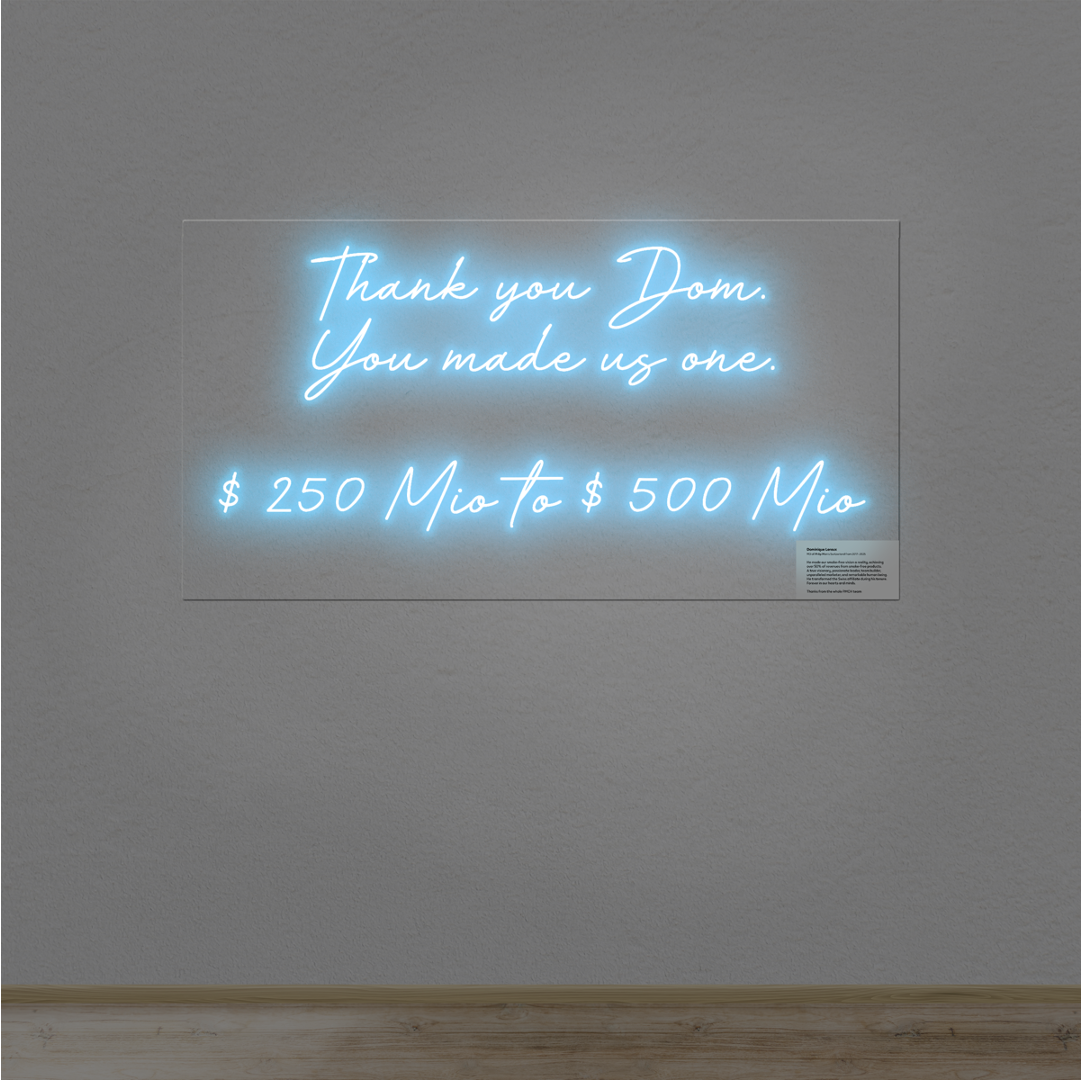 Neon "Thank you Dom"