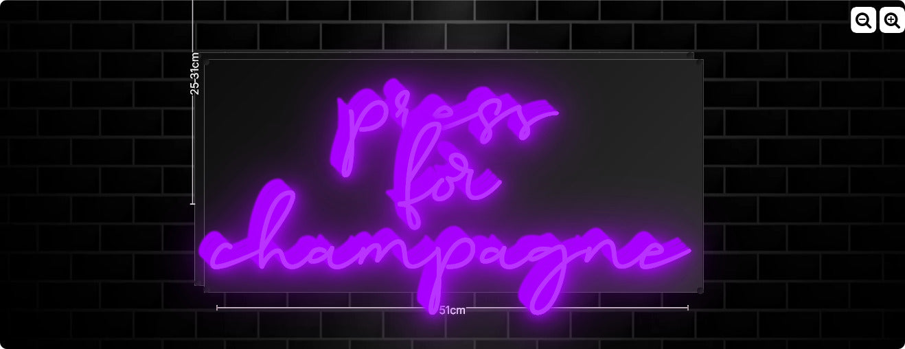 Neon press
for
champagne