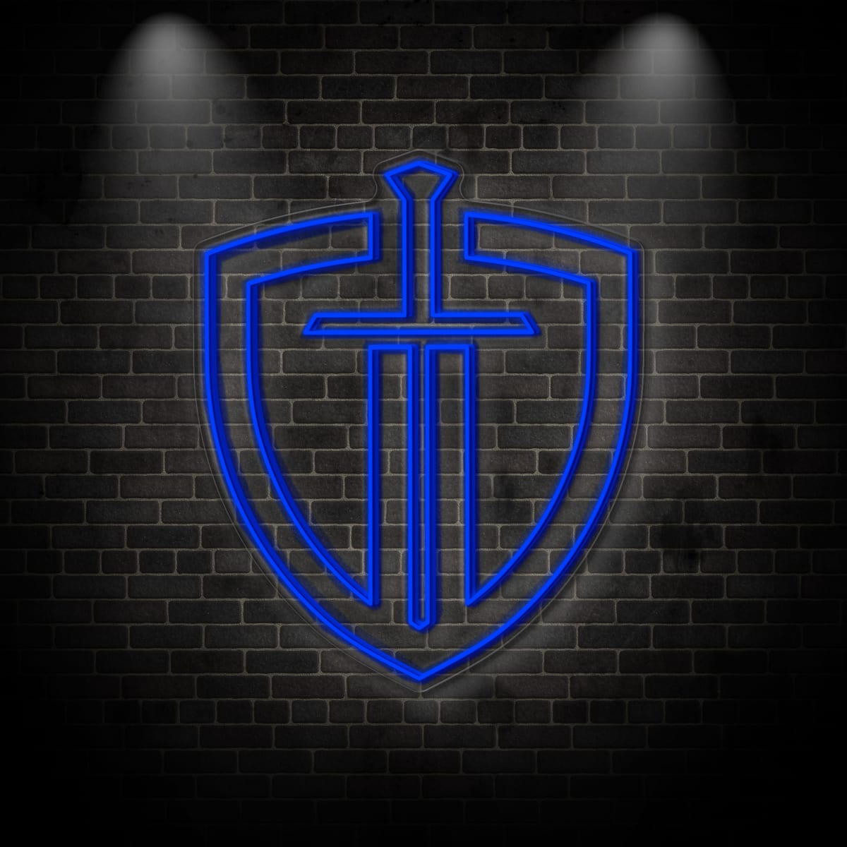 Neon ""shield"logo"