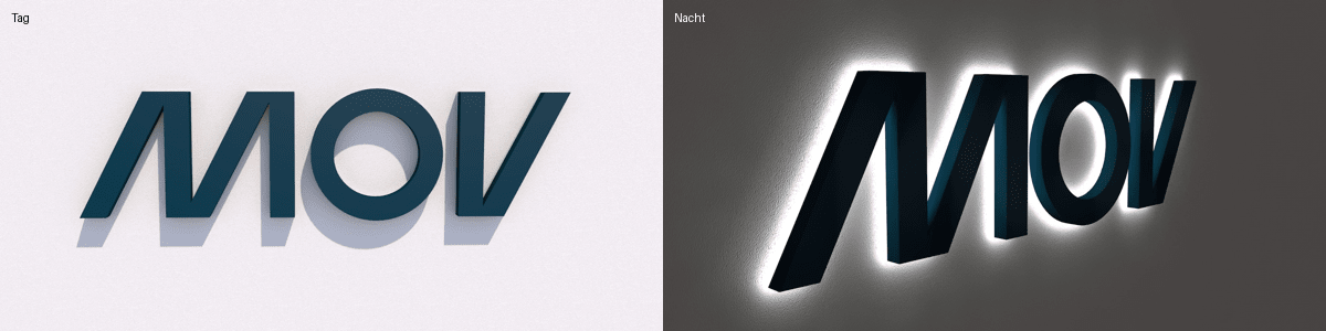 3D-LED-Schild "Mov"