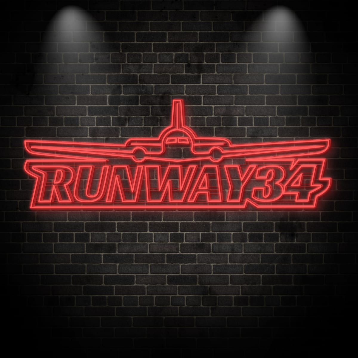 Neon "RUNWAY34 2"