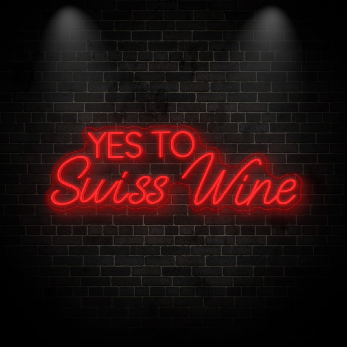 Neon "Yes to Swiss Wine"