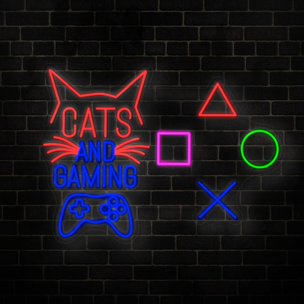 Neon "CAT AND GAMING"