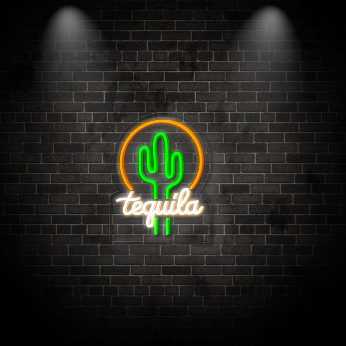 Neon "Cactus design with tequila 2"