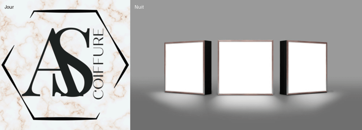 Enseigne Led 3D "AS"