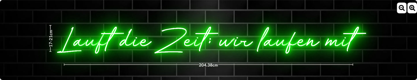 Neon Läuft die Zeit; wir laufen mit