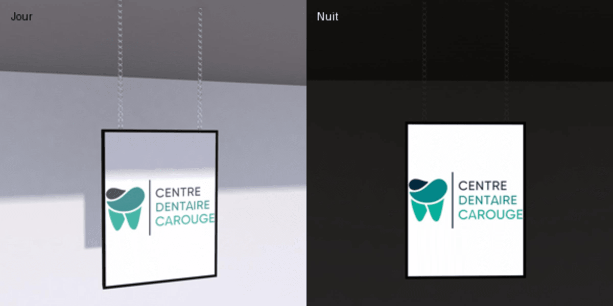 Enseigne Led 3D "Centre Dentaire Carouge"