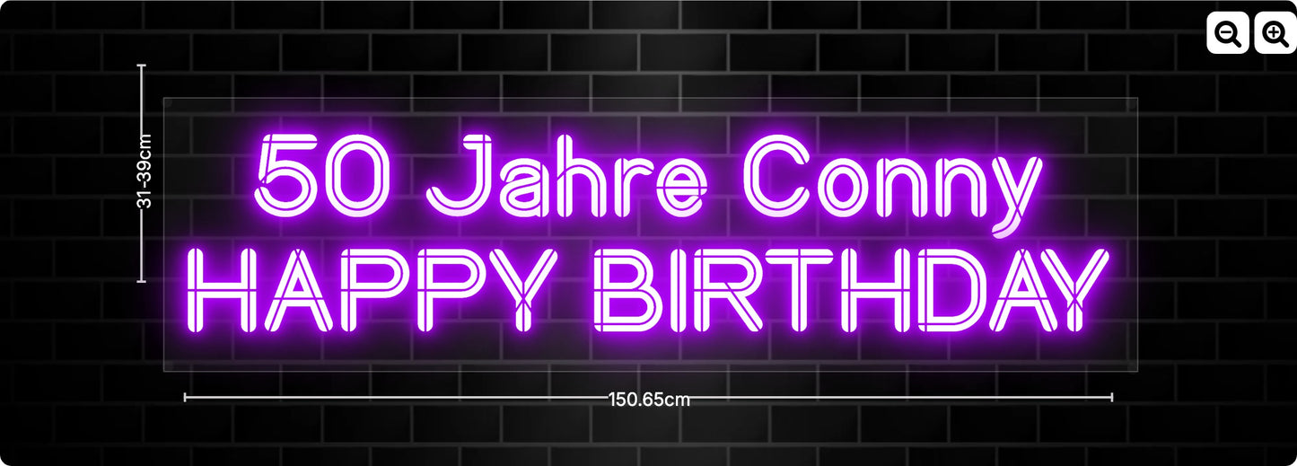 Neon 50 Jahre Conny
HAPPY BIRTHDAY
