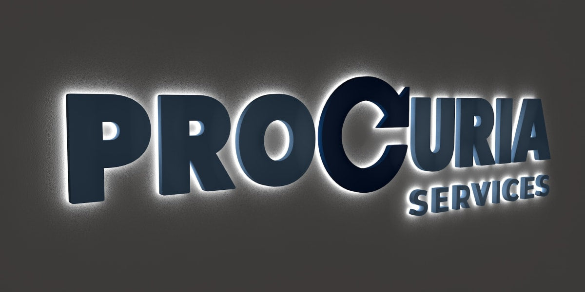 Enseigne Led 3D "PROCURIA"