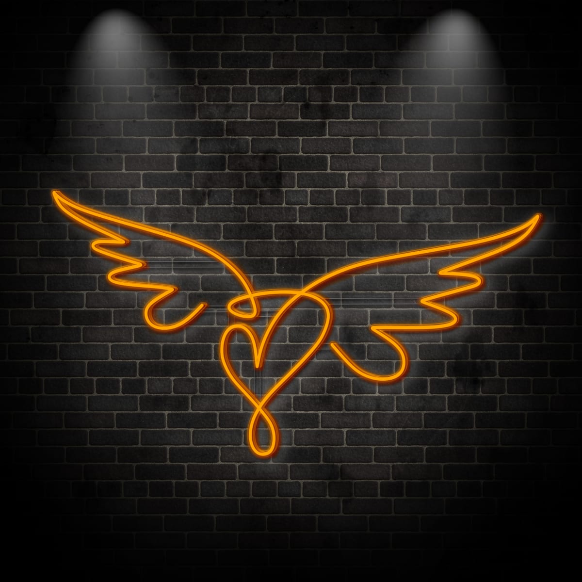 Neon "Heart + Wings"