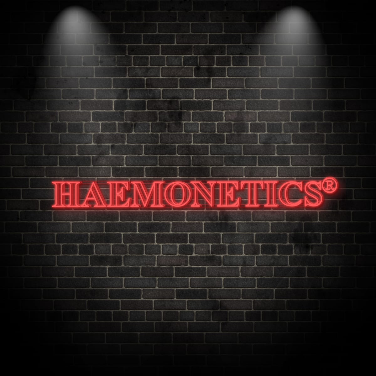 Neon "HAEMONETICS"
