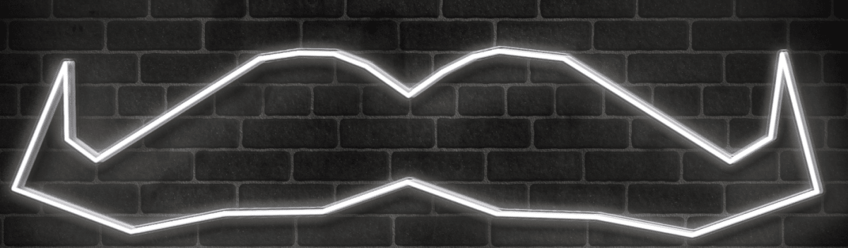 Neon "mustache"