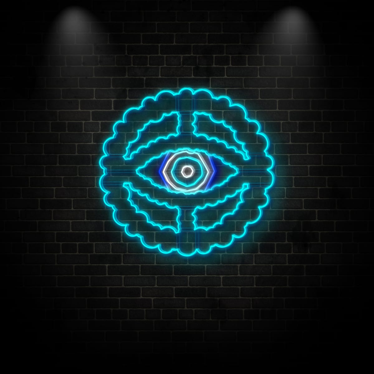 Neon "blue eye"