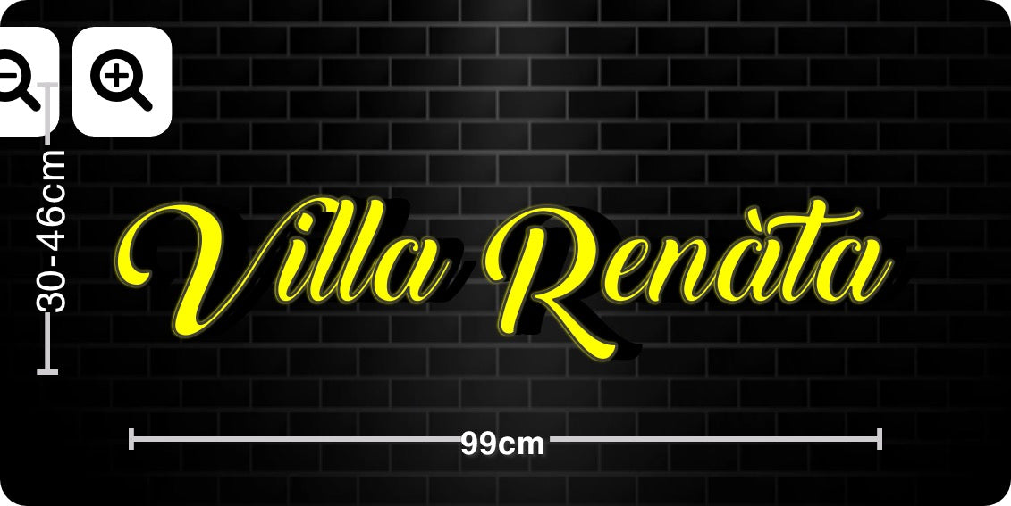 3D LED SIGN Villa Renàta