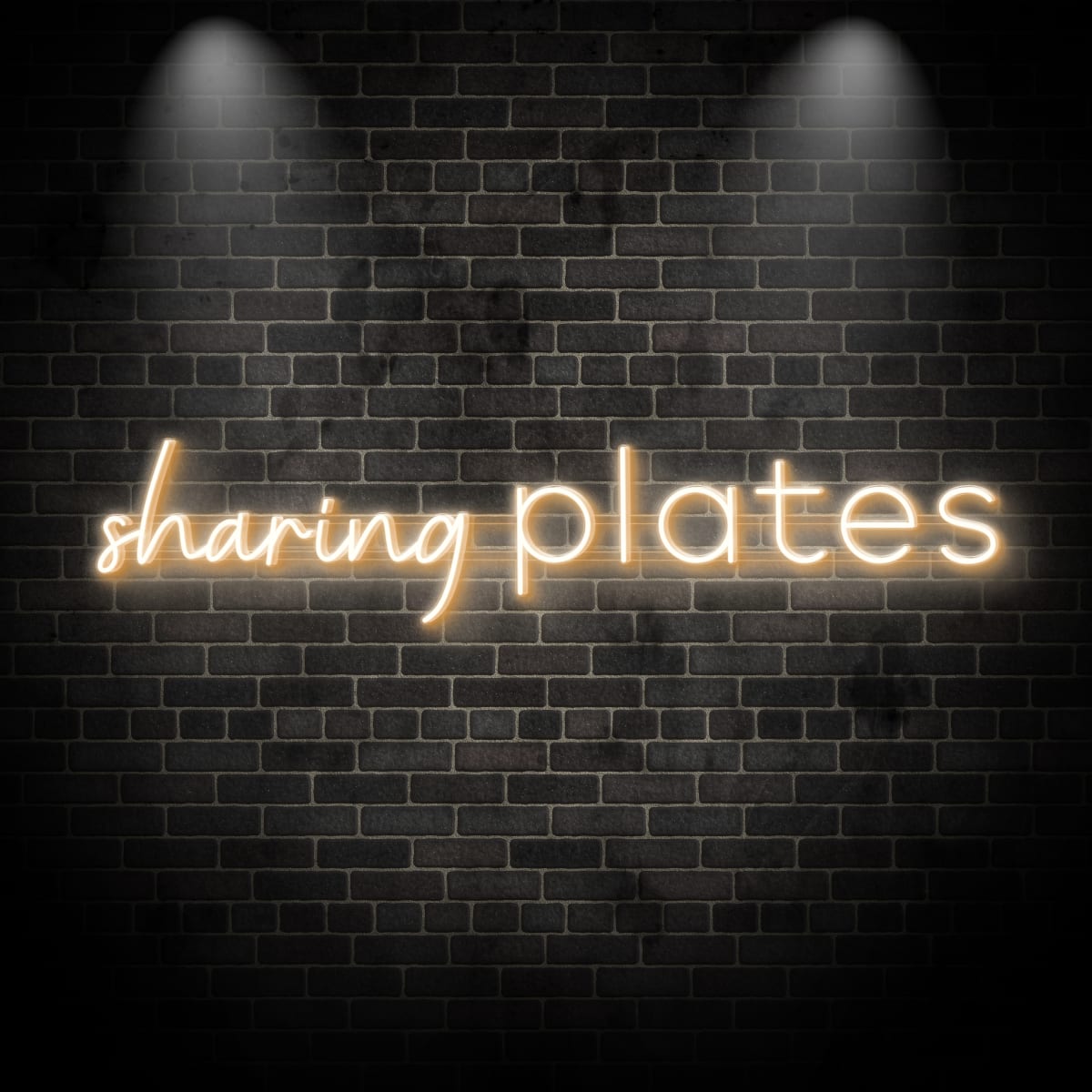 Neon "sharing plates 3"
