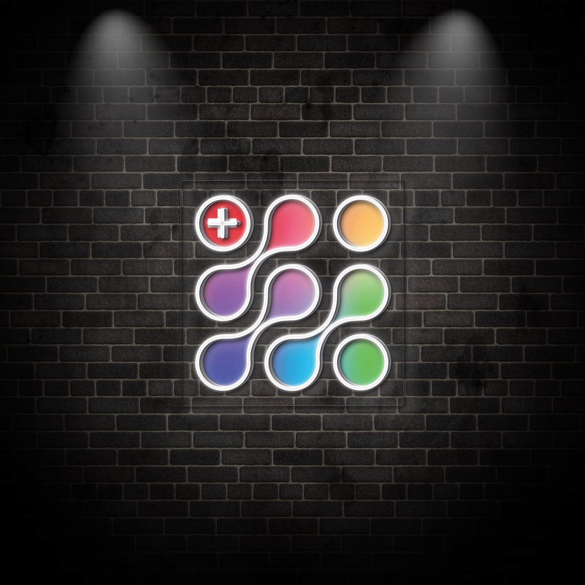 Neon ""Switzerland" logo"