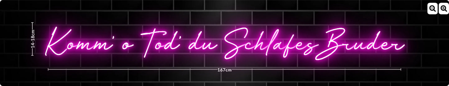 Neon Komm, o Tod, du Schlafes Bruder
