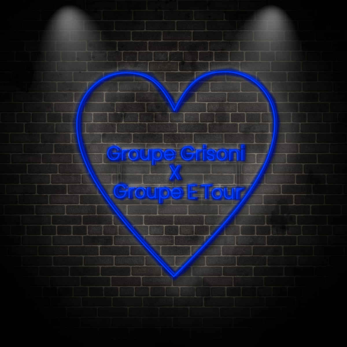 Neon "Heart +Groupe Grisoni × GroupeE Tour 1"