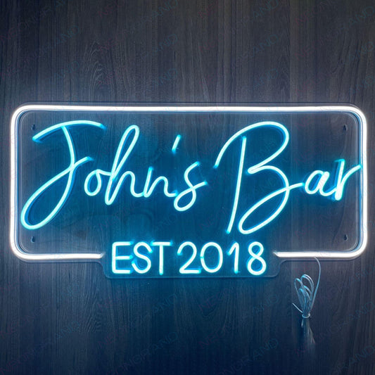 "Enseignes de Bar en Néon Personnalisées, Éclairage LED avec Nom Personnalisé"