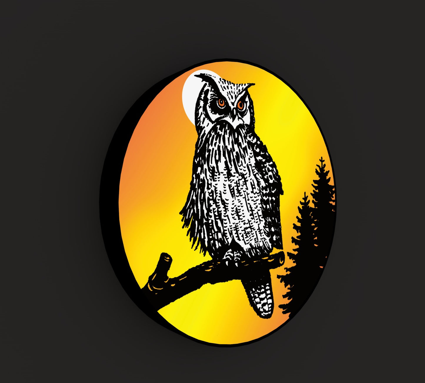 Enseigne Led 3D "Hibou"