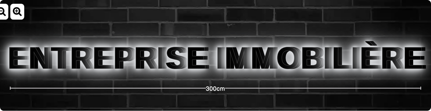 Enseigne Led 3D ENTREPRISE IMMOBILIÈRE