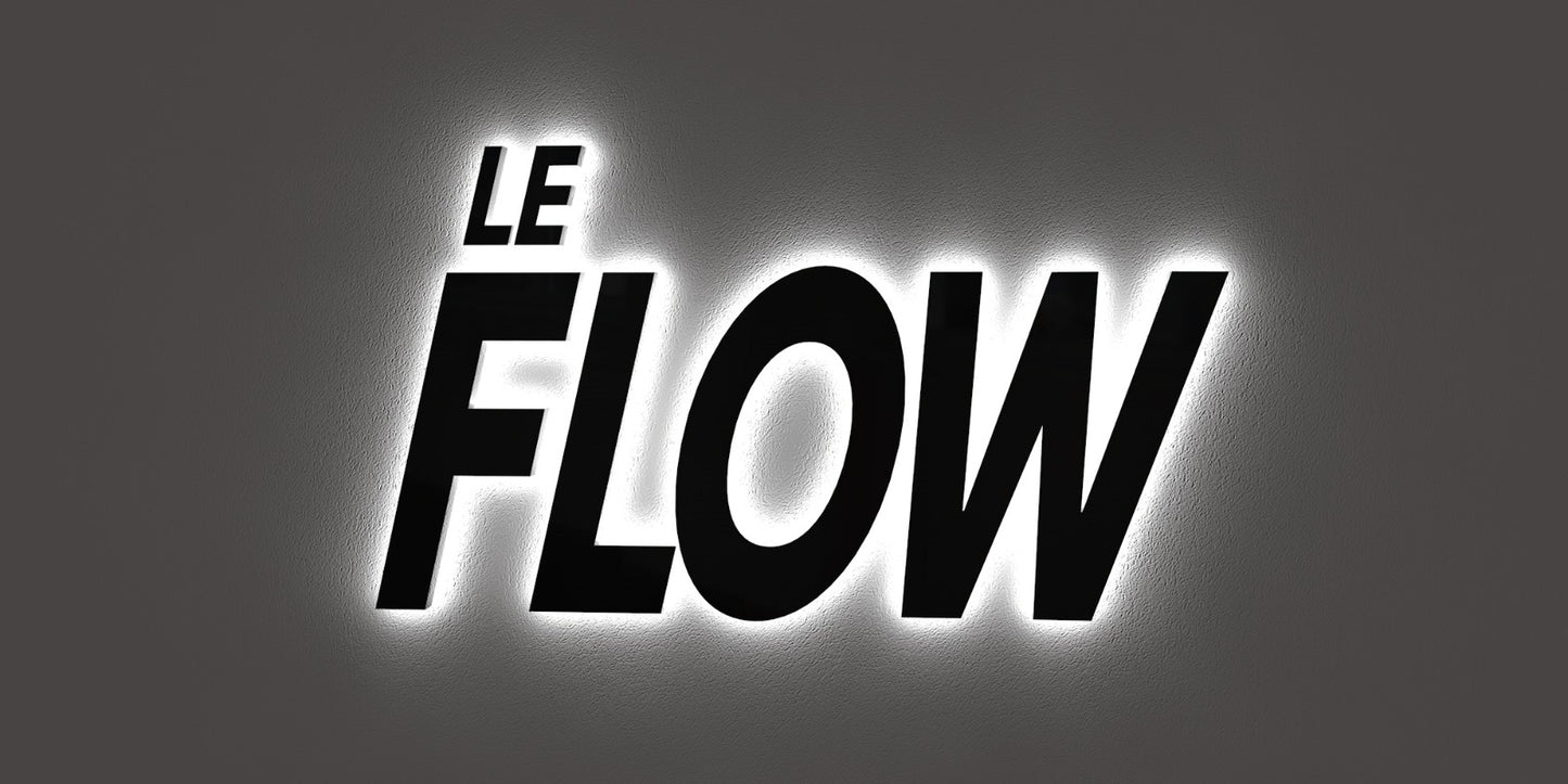 Enseigne Led 3D "Le Flow"