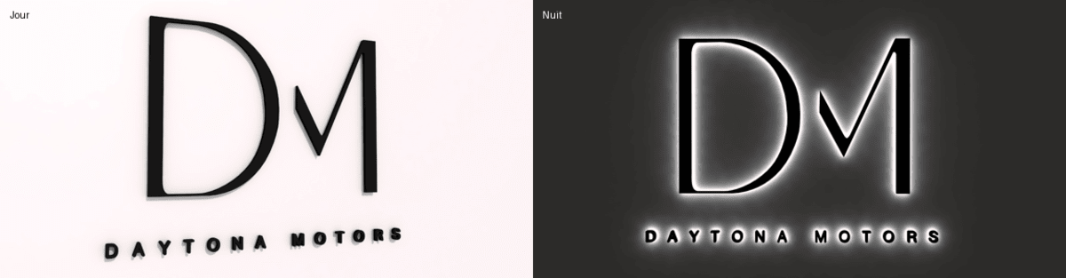 Enseigne Led 3D "Daytona motors"