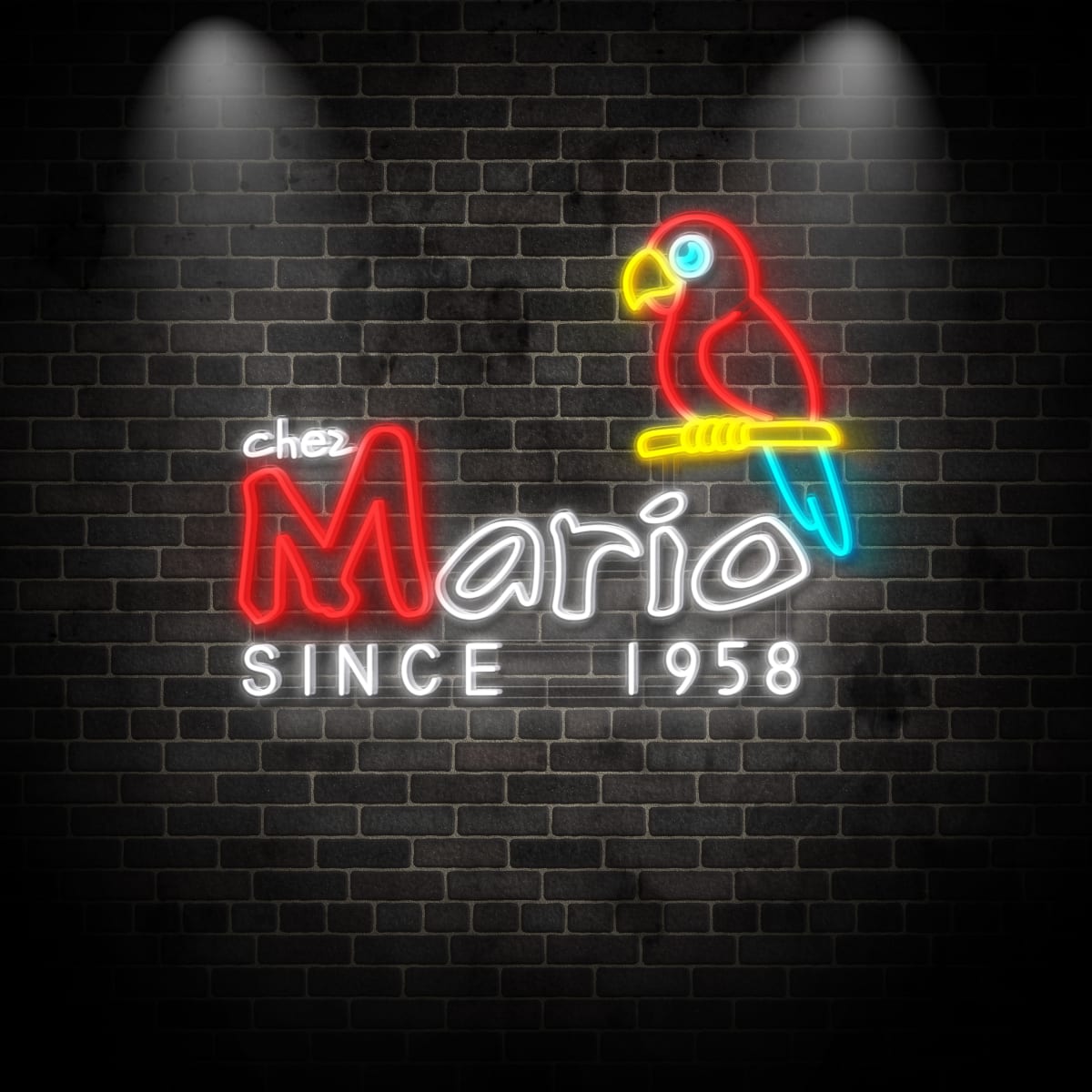 Neon "Mario 0"