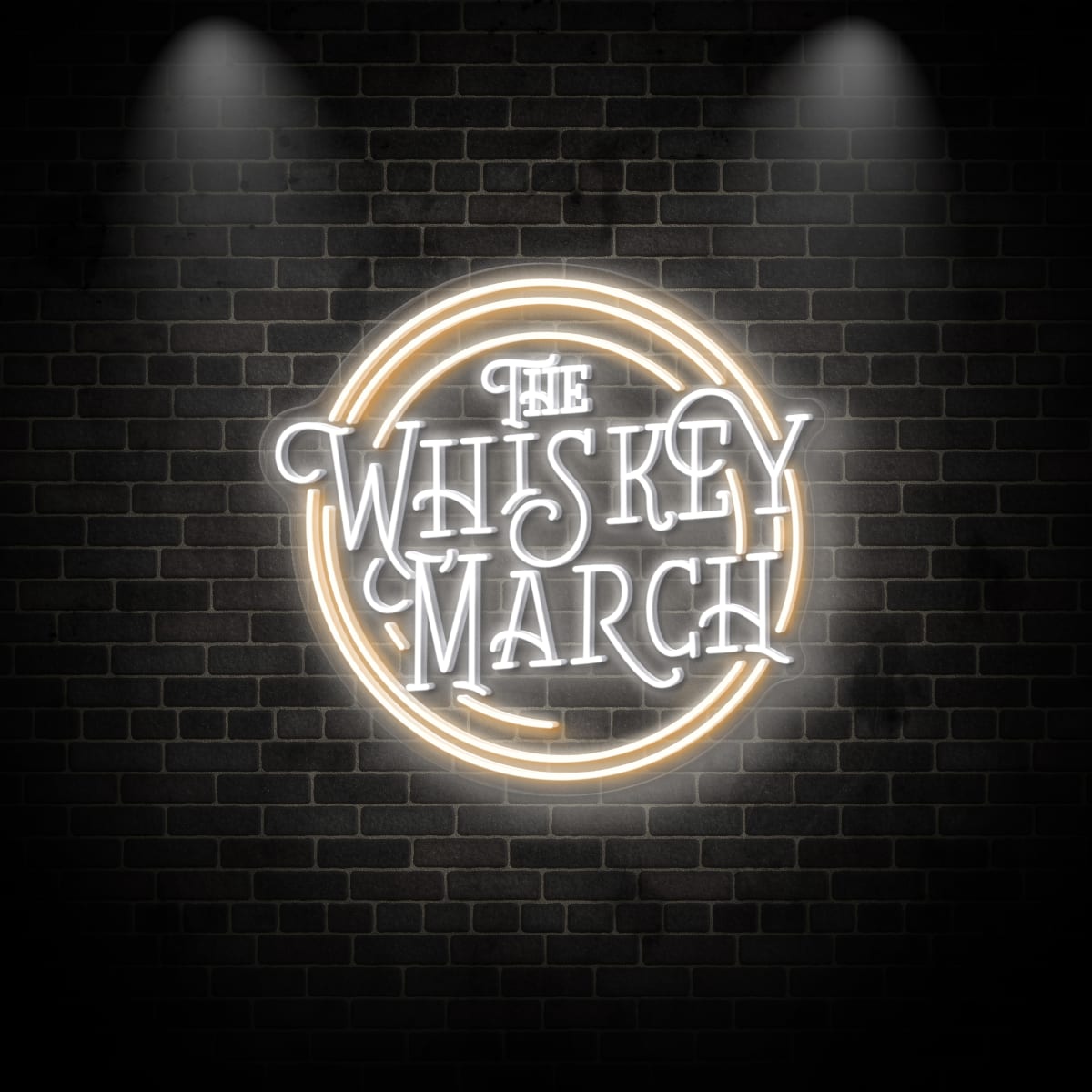 Neon "THE WHISKEY MARCH"