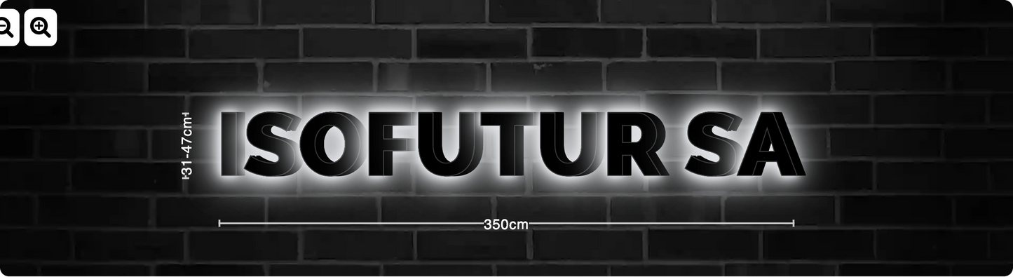 Enseigne Led 3D ISOFUTUR SA