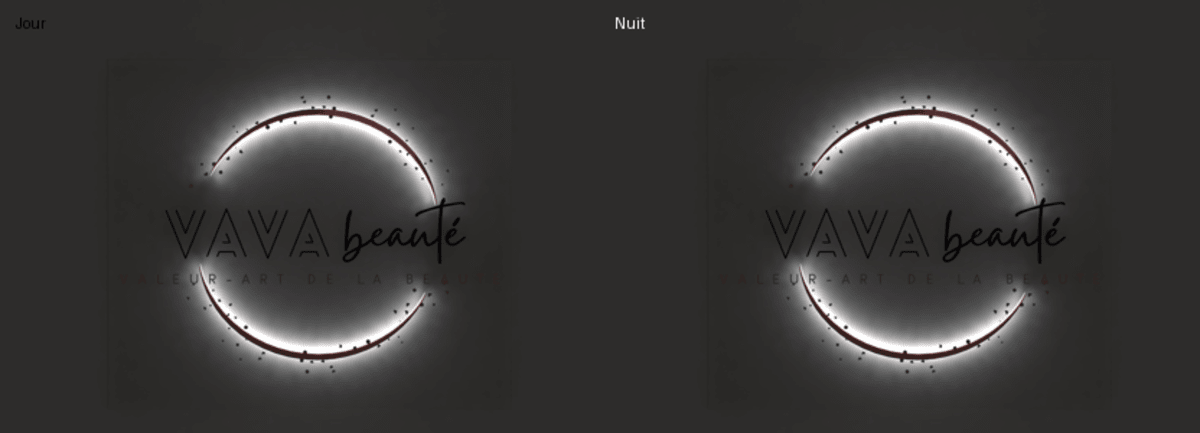 Enseigne Led 3D "Vava"