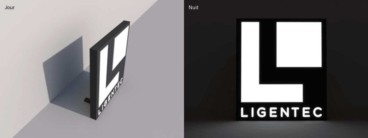 Enseigne Led 3D "Ligentec"