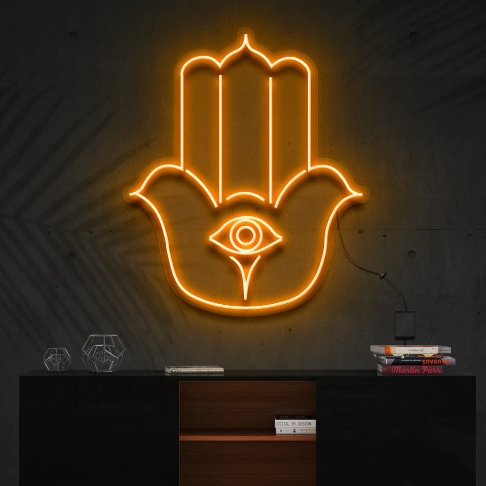 "Enseigne lumineuse Hamsa"