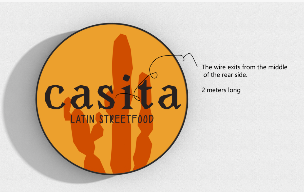 3D-LED-Schild "casita"