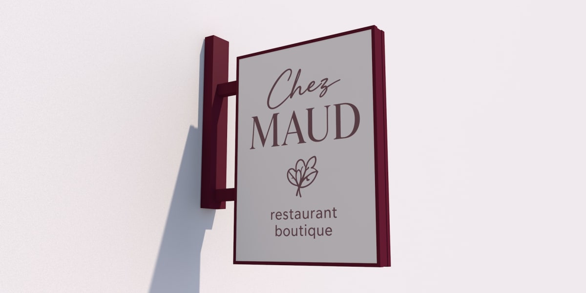 Enseigne Led 3D "Chez"
