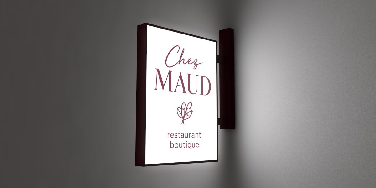 Enseigne Led 3D "Chez"