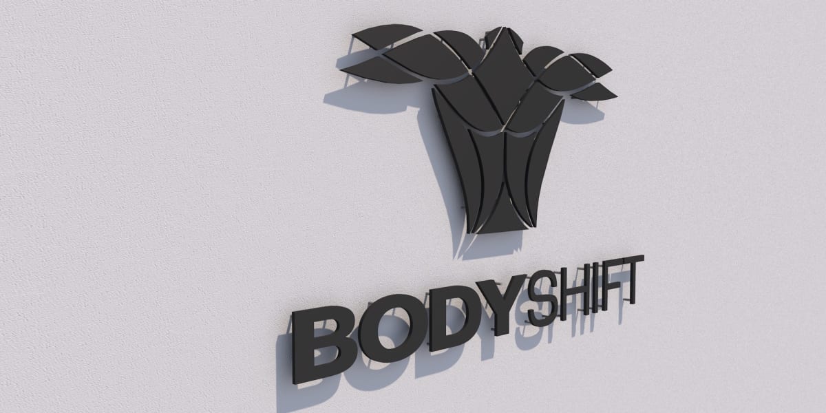 3D-LED-Schild "BODY SHIFT"