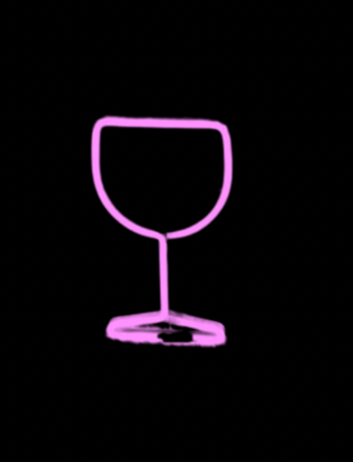 neon wine glass